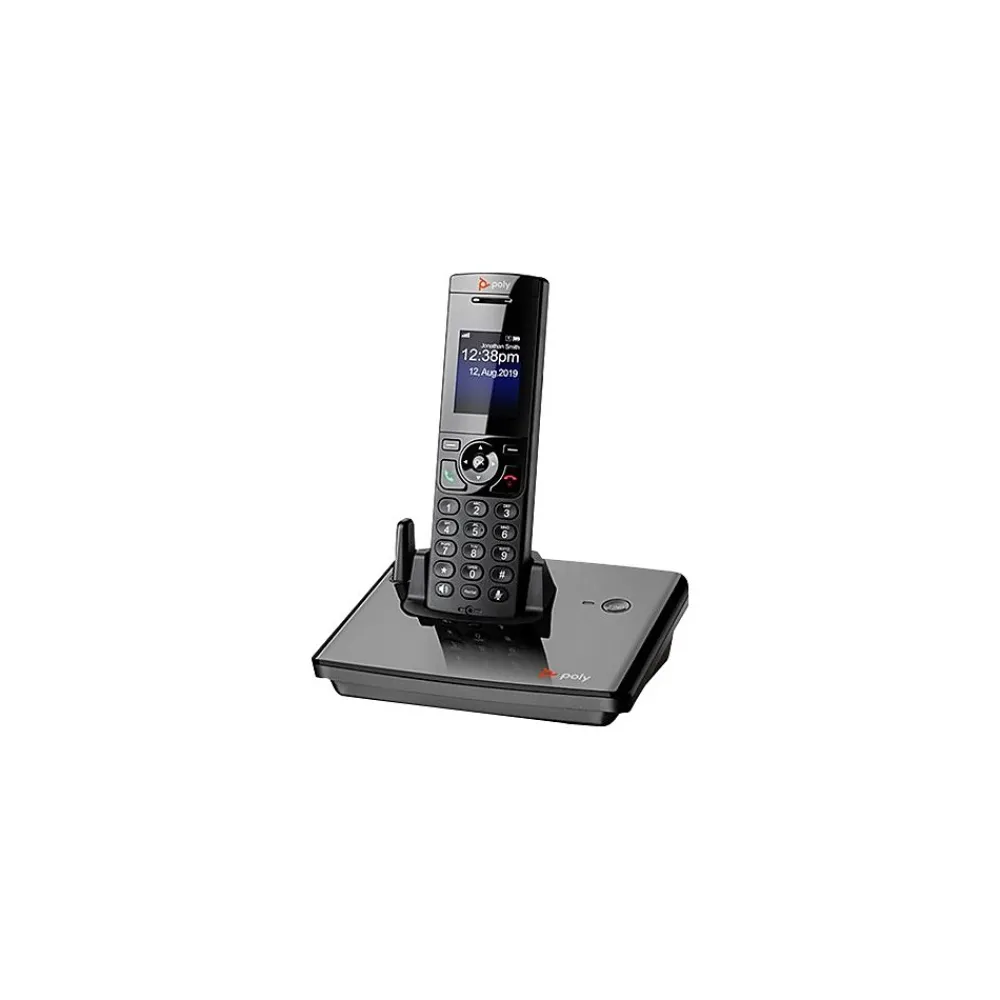 Poly com VVX D230 Cordless VOIP Phone, Black (89B78AA#ABA)