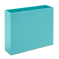 File Storage|Poppin ABS Plastic File Box, Aqua, 4 Count (101274-MC)