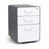 File Cabinets*Poppin , 3-Drawer File Cabinet, Charcoal + White (103539)