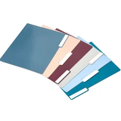 File Folders|Poppin File Folder, 1/3-Cut Tab, Letter Size, Assorted Colors, 6/Pack (108844)