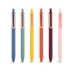 Pens|Poppin Luxe Retractable Gel Pens, Fine Point, 0.7mm, Black Ink, Dozen (107125)