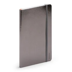 Notebooks|Poppin Medium Soft Cover Notebooks, Gunmetal, 25/Pack