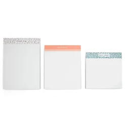 Notepads|Poppin Notepads, Ruled, Assorted Colors, 80 Sheets/Pad, 3 Pads/Pack (108242)