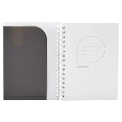 Notebooks|Poppin Pocket Notebook, 6" x 8.5", Ruled, 80 Sheets, Dark Gray (108850)