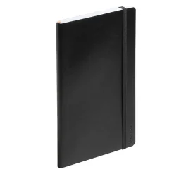Notebooks|Poppin Professional Notebooks, 5" x 8.25", Wide Ruled, 96 Sheets, Black, 25/Set (104124)