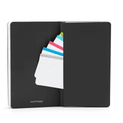 Journals|Poppin Soft Cover Notebooks, Medium, Black, 100/Box (105043)