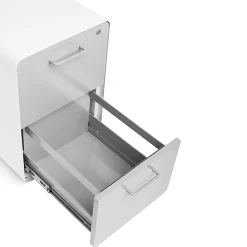 File Cabinets*Poppin , Stow 2-Drawer File Cabinet, White & Light Gray (101834)
