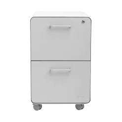 File Cabinets*Poppin Stow 2-Drawer Mobile Vertical File Cabinet, Letter/Legal Size, Lockable, 25