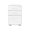 File Cabinets*Poppin Stow 3-Drawer Mobile Vertical File Cabinet, Letter/Legal Size, Lockable, 24"H x 15.75"W x 20"D, White (100425)