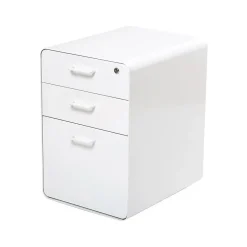 File Cabinets*Poppin Stow 3-Drawer Mobile Vertical File Cabinet, Letter/Legal Size, Lockable, 24