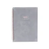 Notebooks|Poppin Velvet Professional Notebooks, 6" x 8.25", Dotted, 40 Sheets, Gray/Silver (106163)