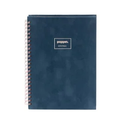 Notebooks|Poppin Velvet 1-Subject Professional Notebooks, 6" x 8.25", Dotted, 40 Sheets, Blue (106162)