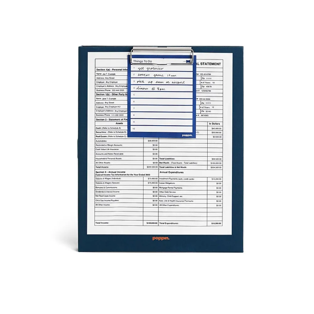 Work Happy Plastic Portfolio Case, Lagoon/Clay (106646)<Poppin Hot