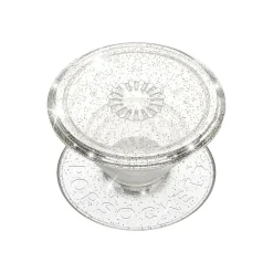 PopSockets PopGrip Clear Glitter Silver Universal Grip (805149)