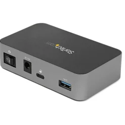 StarTech 4-Port USB C Hub - USB 3.1 Gen 2 (10Gbps) - 3x USB-A & 1x USB-C - Powered - Universal Power Adapter Included (HB31C3A1CS)