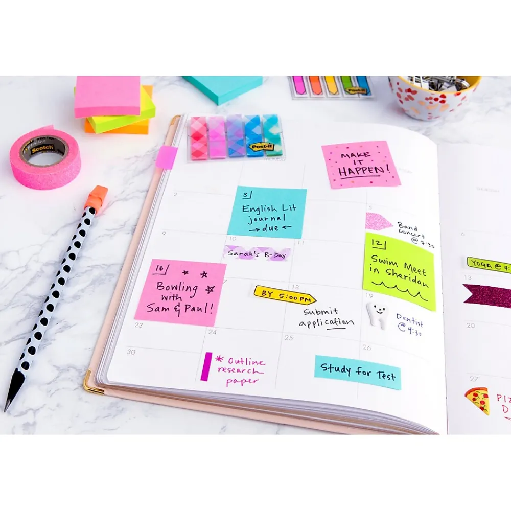 Post-It Notes*Post-it Bright Colors Notes, 1 7/8" x 1 7/8", Assorted Collection, 400 Sheet/Pad (2051-BRT)