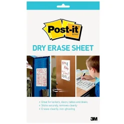 Dry Erase*Post-it ® Dry Erase Sheets, 7" x 11.3", 3/Pack (DEFSHEETS-3PK)