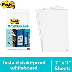 Dry Erase*Post-it ® Dry Erase Sheets, 7