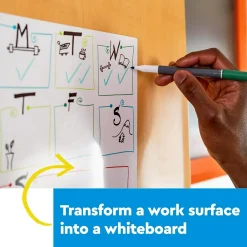 Dry Erase*Post-it Easy Erase Adhesive Dry-Erase Whiteboard, 3' x 2' (FWS3X2)