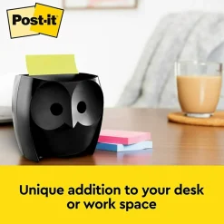 Sticky Notes*Post-it Note Dispenser, Owl Design, Black (OWL-330-BK)