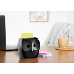 Sticky Notes*Post-it Note Dispenser, Owl Design, Black (OWL-330-BK)