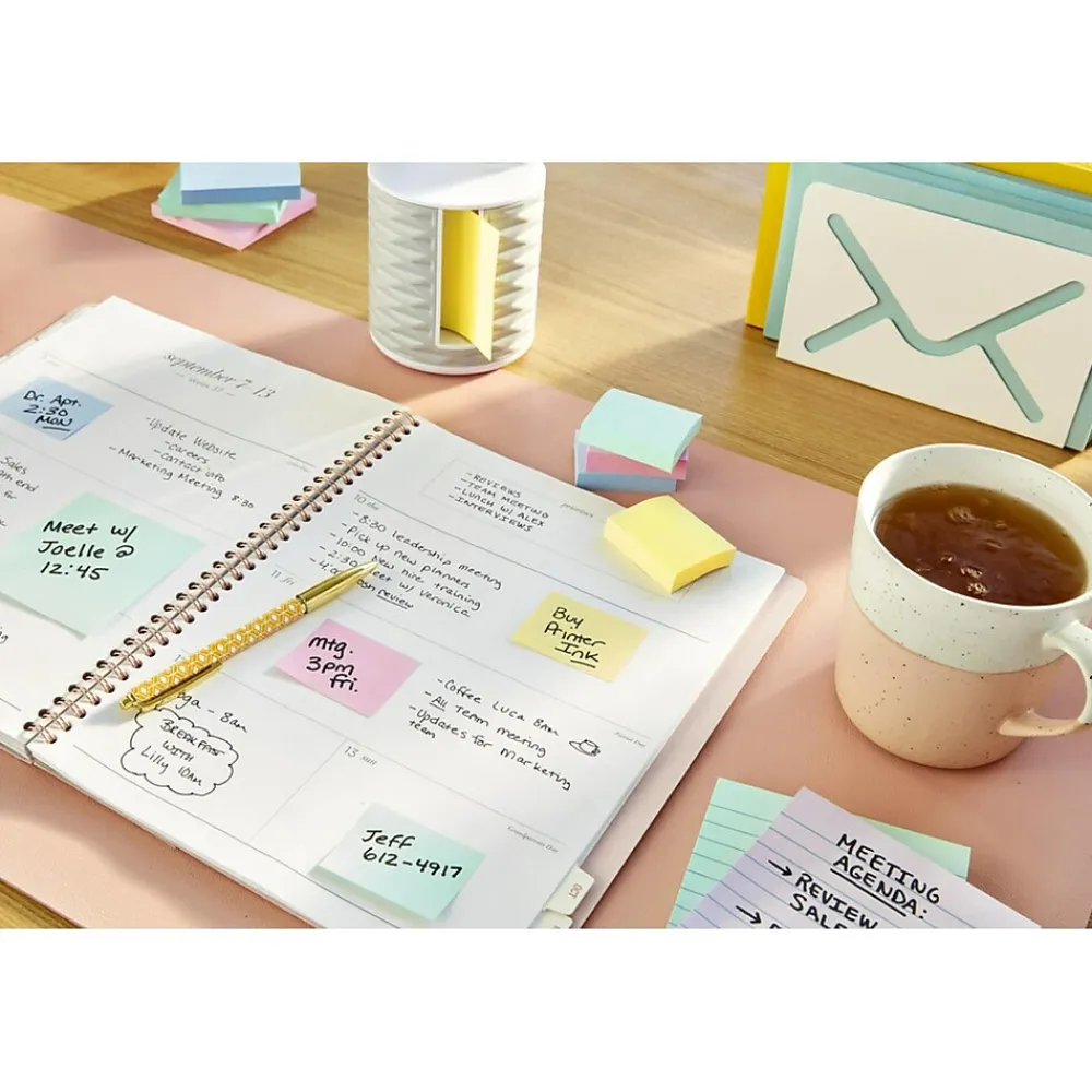 Post-It Notes*Post-it Notes, 1 3/8" x 1 7/8", Collection, 100 Sheet/Pad, 24 Pads/Pack (65324VADB) Canary