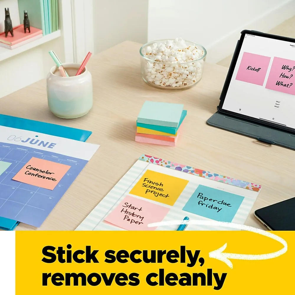 Post-It Notes*Post-it Notes, 4" x 6", Collection, Lined, 100 Sheet/Pad, 5 Pads/Pack (6605PKAST) Beachside Café