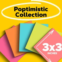 Post-It Notes*Post-it Notes, 3" x 3", Collection, 100 Sheet/Pad, 18 Pads/Pack (65418CTCP) Poptimistic