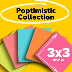 Post-It Notes*Post-it Notes, 3" x 3", Collection, 100 Sheet/Pad, 5 Pads/Pack (6545PK) Poptimistic