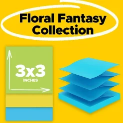 Post-It Notes*Post-it Pop-up Notes, 3" x 3", Collection, 100 Sheet/Pad, 12 Pads/Pack (R330-12AU) Floral Fantasy