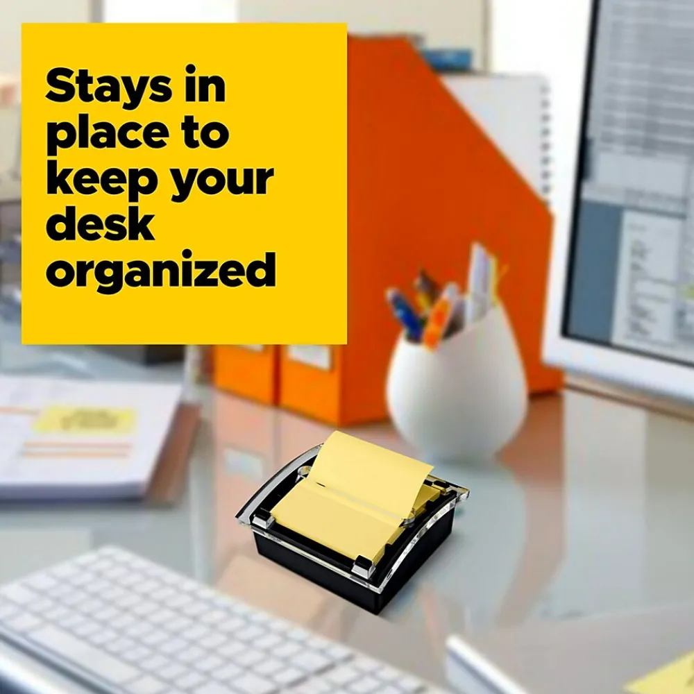 Pop-Up Dispensers*Post-it Pop-up Notes Dispenser for 3" x 3" Notes, Black/Clear (DS330-BK)