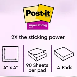 Post-It Notes*Post-it Recycled Super Sticky Notes, 4