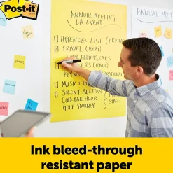 Easel Paper Pads*Post-it Super Sticky Easel Pad, 25" x 30", Lined, 30 Sheets/Pad, 4 Pads/Pack (561VAD4PK)