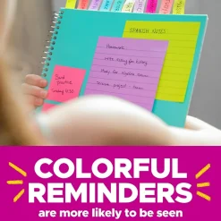 Post-It Notes*Post-it Super Sticky Notes, Assorted Sizes, Supernova Neons Collection, 45 Sheet/Pad, 4 Pads/Pack (4622-SSMIA)