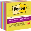 Post-It Notes*Post-it Super Sticky Notes, 4" x 4", Summer Joy Collection, Lined, 90 Sheet/Pad, 6 Pads/Pack (675-6SSJOY)