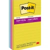Post-It Notes*Post-it Super Sticky Notes, 4" x 6", Summer Joy Collection, Lined, 90 Sheet/Pad, 5 Pads/Pack (660-5SSJOY)