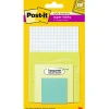 Post-It Notes*Post-it Super Sticky Notes with Transparent Notes, Assorted Collection, 45 Sheet/Pad, 4 Pads/Pack (4622-SSGRID-TR)