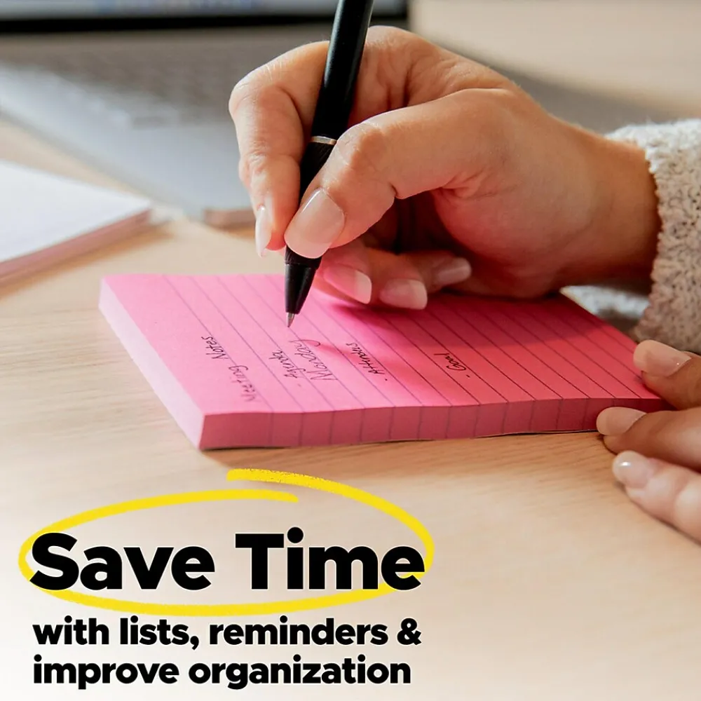 Sticky Notes*Post-it Super Sticky Notes, 1 7/8" x 1 7/8", Canary Collection, 90 Sheet/Pad, 10 Pads/Pack (62210SSCY)