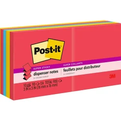 Post-It Notes*Post-it Super Sticky Pop-up Notes, 3" x 3", Playful Primaries Collection, 90 Sheet/Pad, 10 Pads/Pack (R33010SSAN)
