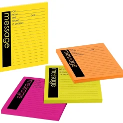 Notepads|Post-it Super Sticky Telephone Message Pad, 4" x 5", Multicolor, 50 Sheets/Pad, 4 Pads/Pack (7679-4)
