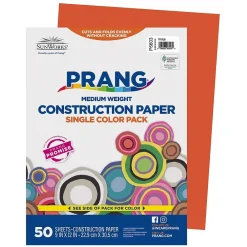 Construction Paper*Prang 9" x 12" Construction Paper, Orange, 50 Sheets/Pack (P6603-0001)
