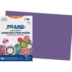 Construction Paper*Prang 12" x 18" Construction Paper, Violet, 50 Sheets/Pack (P7207-0001)