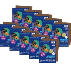 Construction Paper*Pacon Prang® Construction Paper, Dark Brown, 9" x 12", 50 Sheets Per Pack, 10 Packs (PAC6803-10)