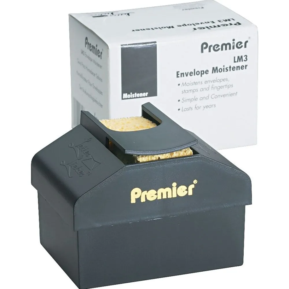 Premier Aqua Pad 8 oz. Fingertip Moistener, Black (LM3)