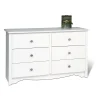 Storage Cabinets*Prepac ™ 29" Monterey Children's 6 Drawer Dresser, White