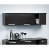 Shelving*Prepac ™ Coal Harbor Wall Mounted Hutch, 13"H x 47.25"W x 12"D, Black