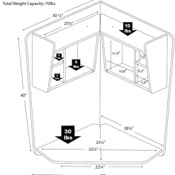 Corner Desks*Prepac Floating Corner Desk, White ( WEHW-0202-1)