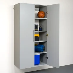 Storage Cabinets*Prepac ™ HangUps 36" Laminate Large Storage Cabinet, Light Gray (GSCW-0708-2K)