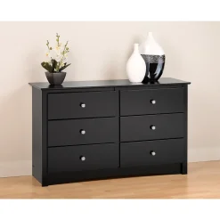 Storage Cabinets*Prepac ™ Sonoma Composite Wood Children's 6 Drawer Dresser, Black