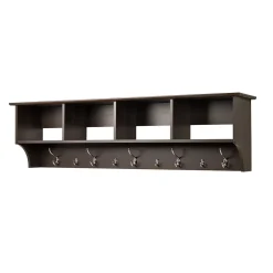 Shelving*Prepac ™ Wide Hanging Entryway Shelf, 60" x 11.5", Espresso
